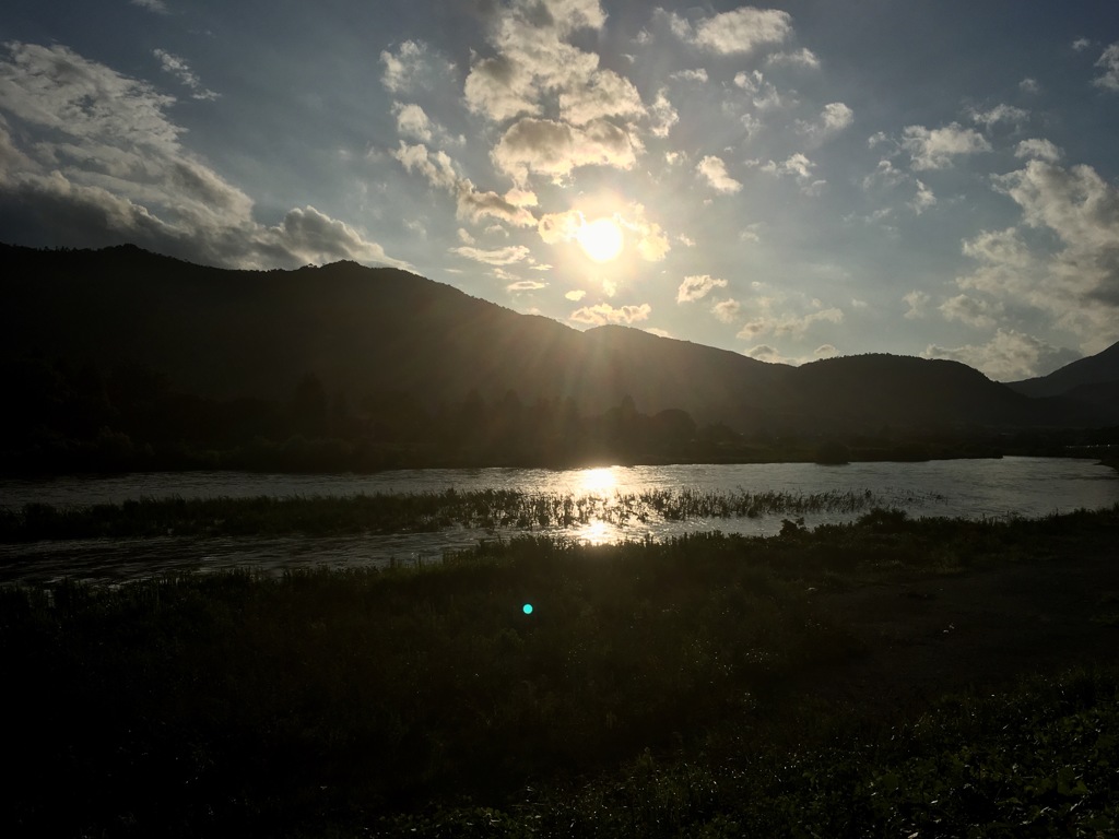 今日の夕日