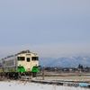 雪晴れの会津平野！