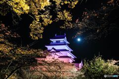 鶴ヶ城と中秋の名月