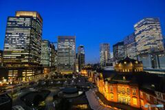 夕暮れの東京駅