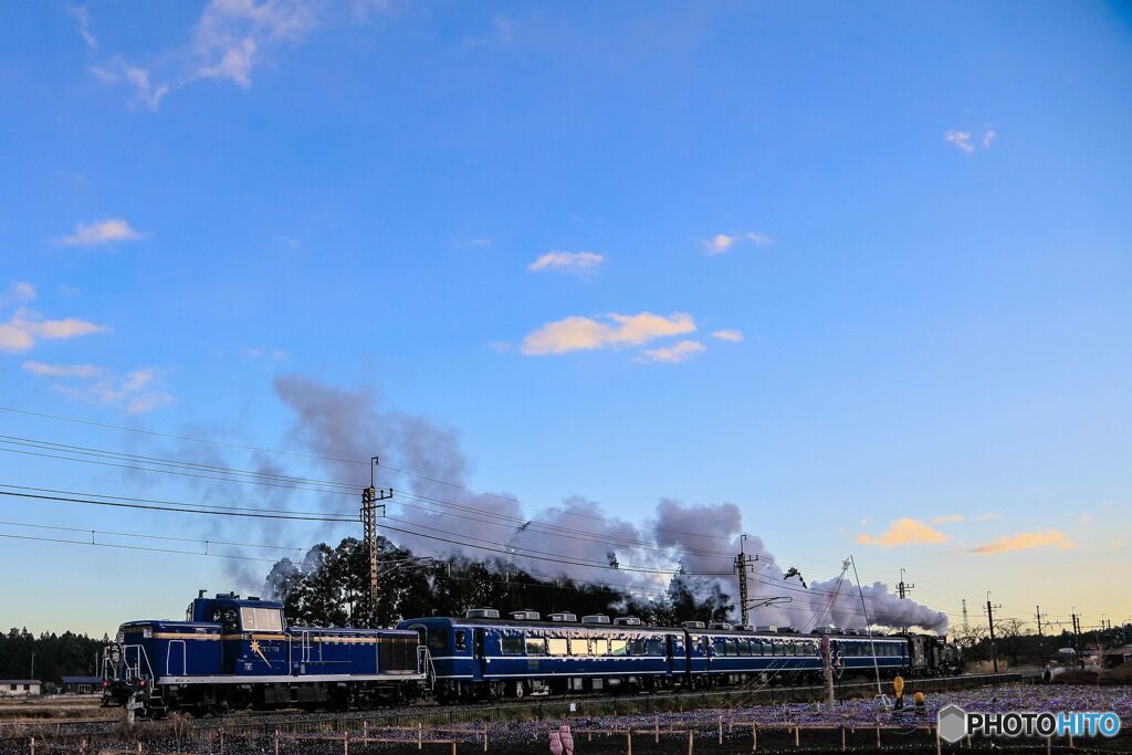夕暮れのSL大樹＃３