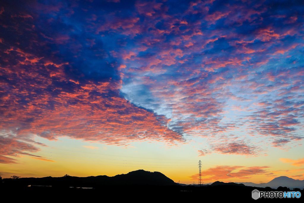 秋の夕焼け！