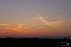 夕空　今日の家路