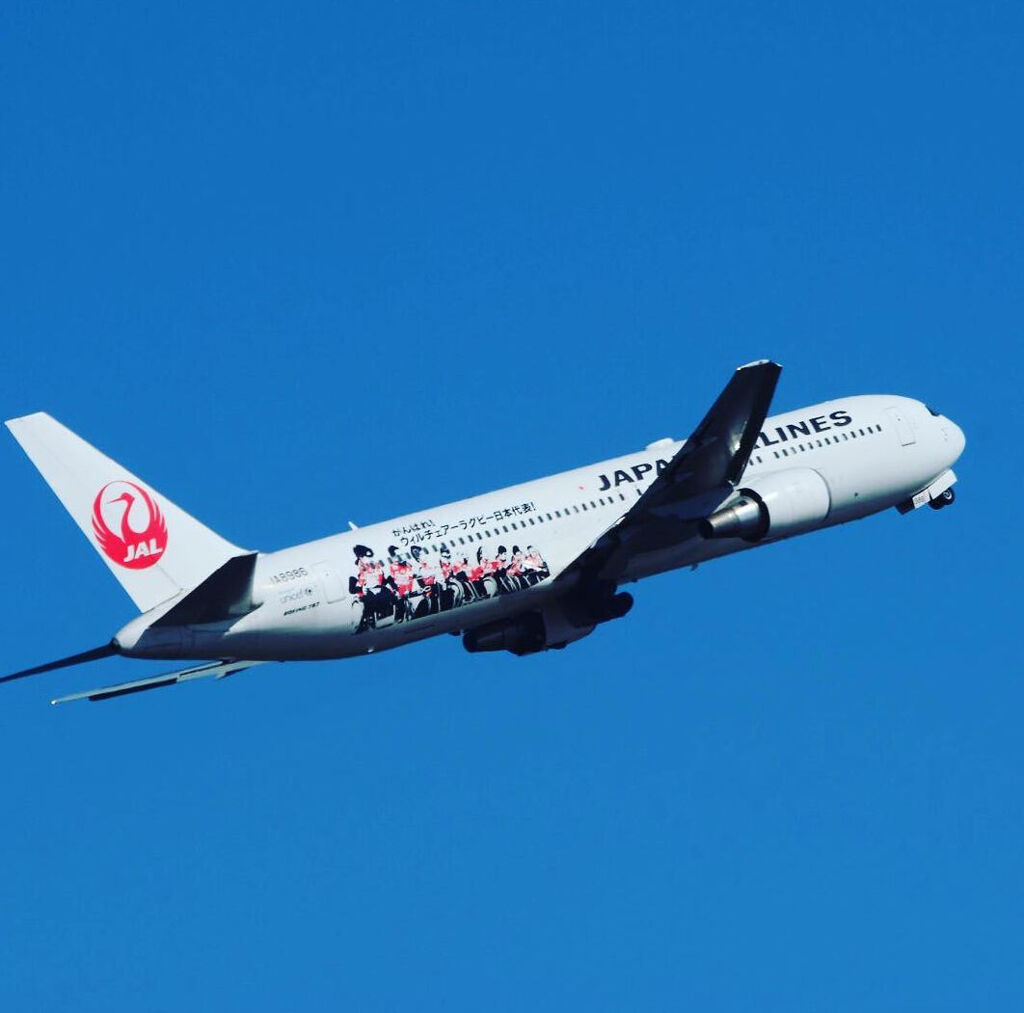 JAL(ラグビー日本代表塗装機)