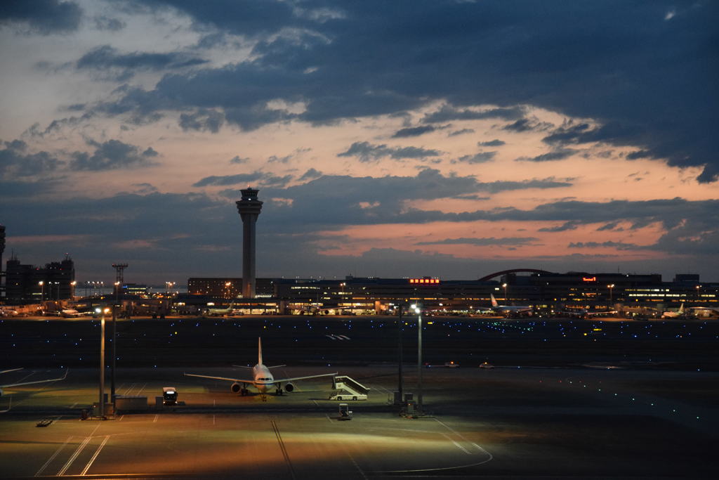 初の夜間で飛行機撮影⑤