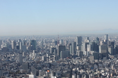 スカイツリーからの東京タワー