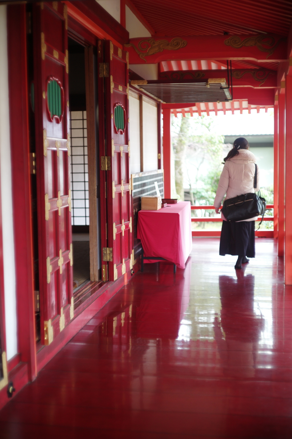 大覚寺: 赤いところ