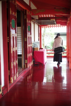 大覚寺: 赤いところ