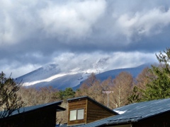 浅間山の雪