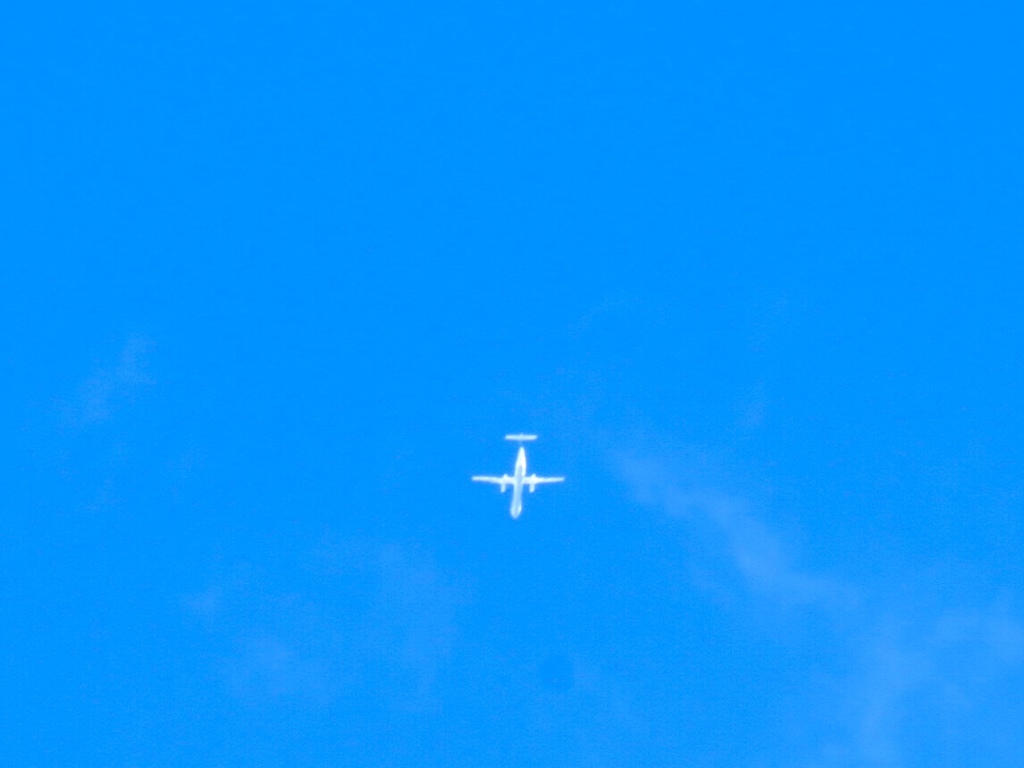 青空にポツンと