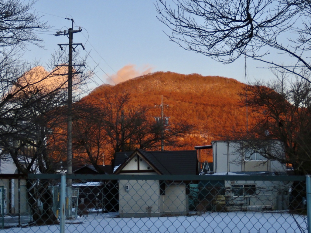 夕焼け離山