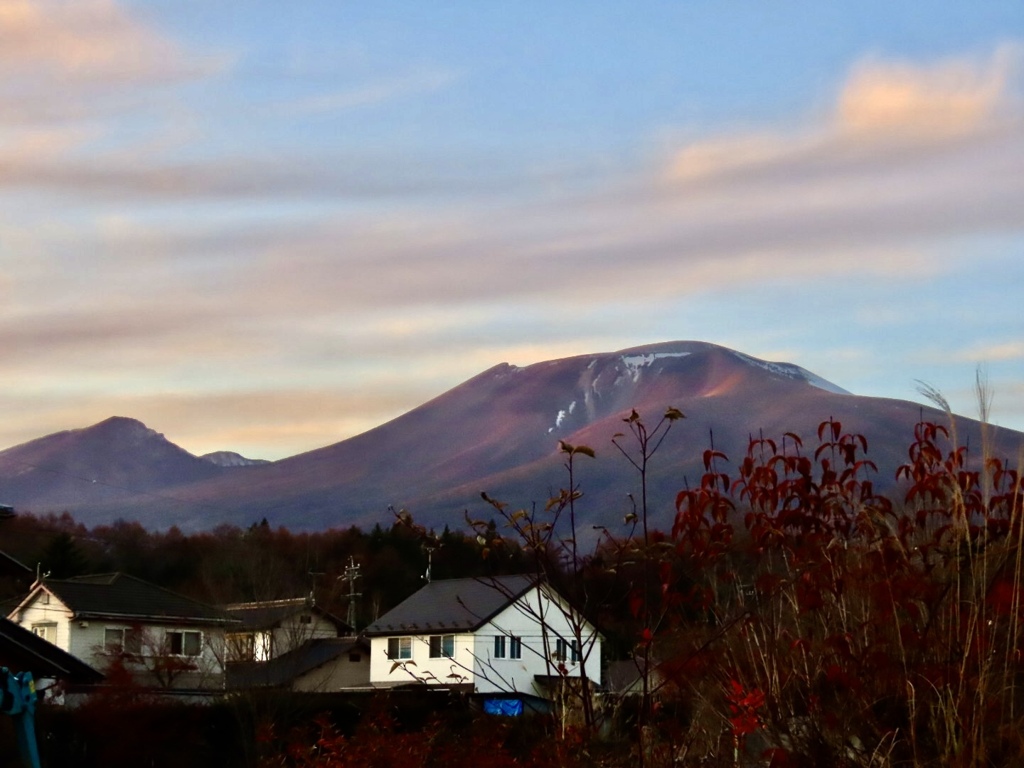 夕焼けの浅間山