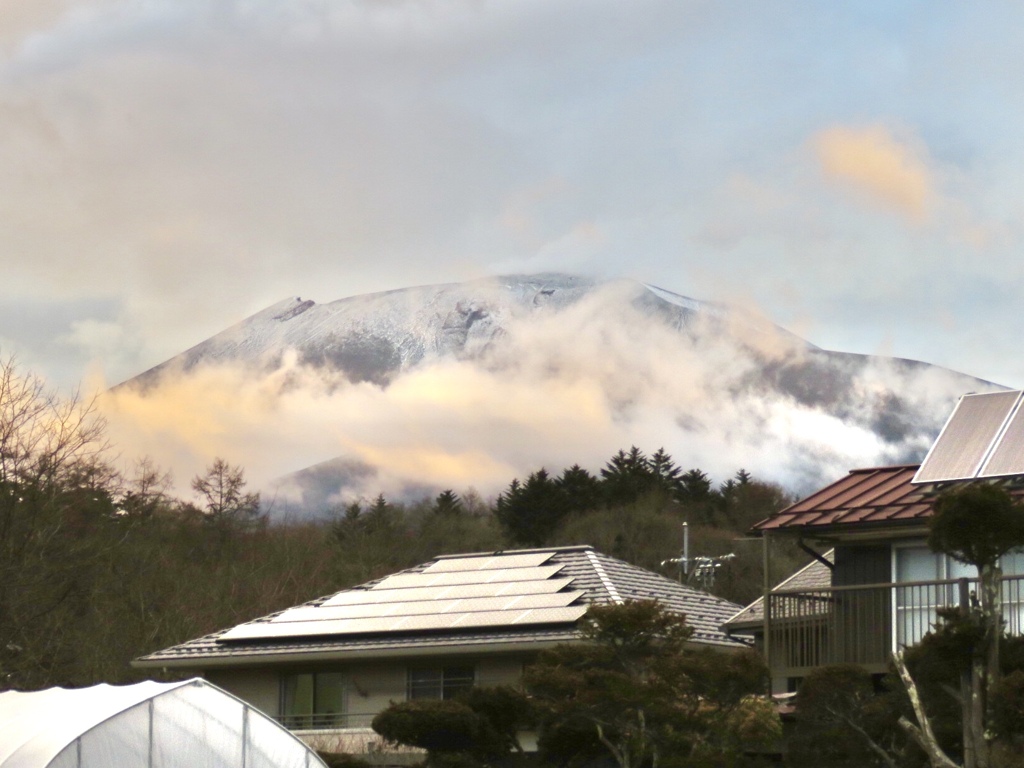 昨日の夕方の浅間山