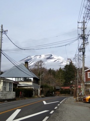 国道から見た浅間山