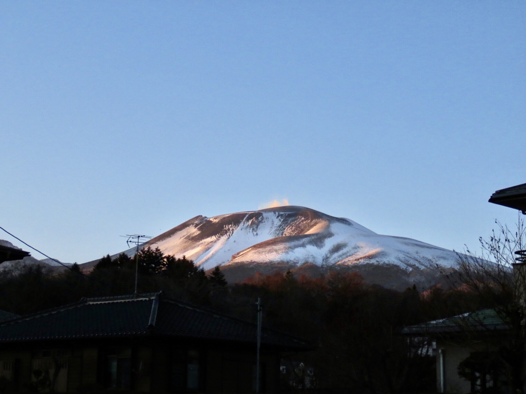 夕陽の浅間山