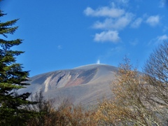 浅間山の噴煙