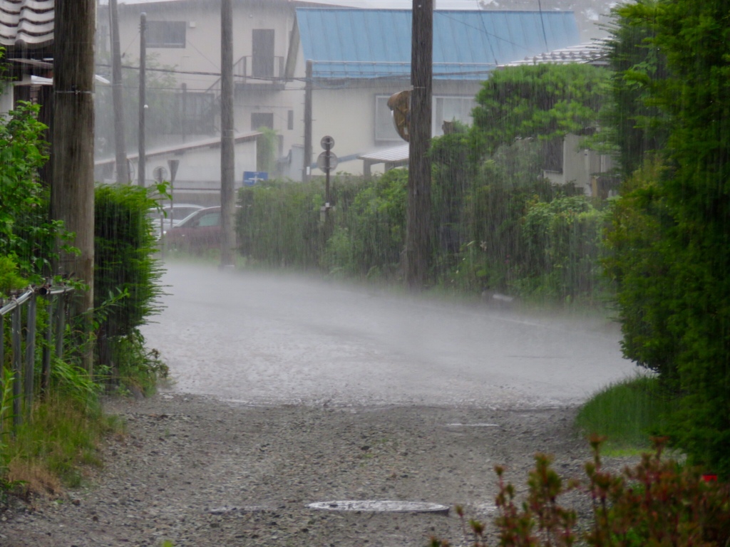 突然の土砂降り