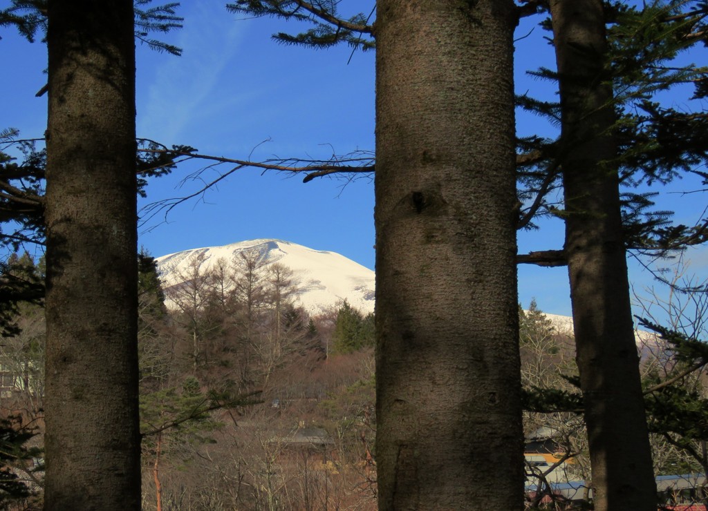 煙のない浅間山