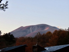 初冠雪の翌日の夕方