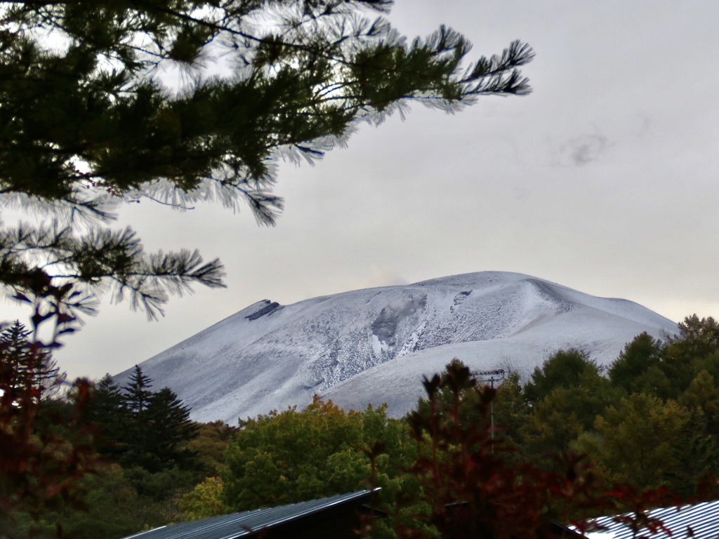 初冠雪の夕方