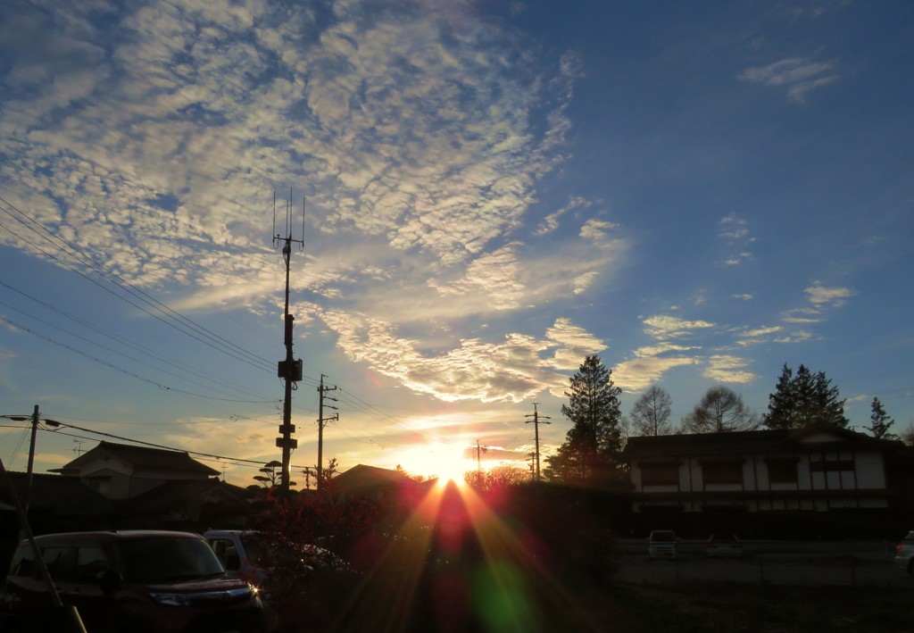 沈みゆく夕日