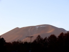 今日の夕方の浅間山