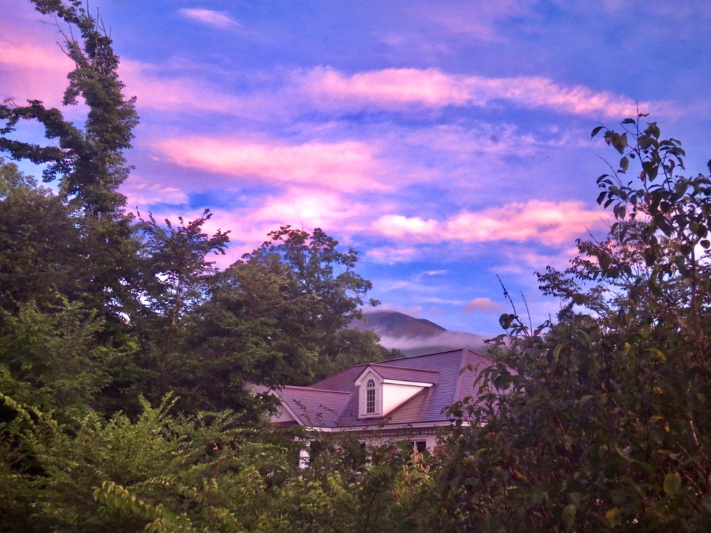今朝の西空