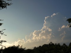 夕日の入道雲
