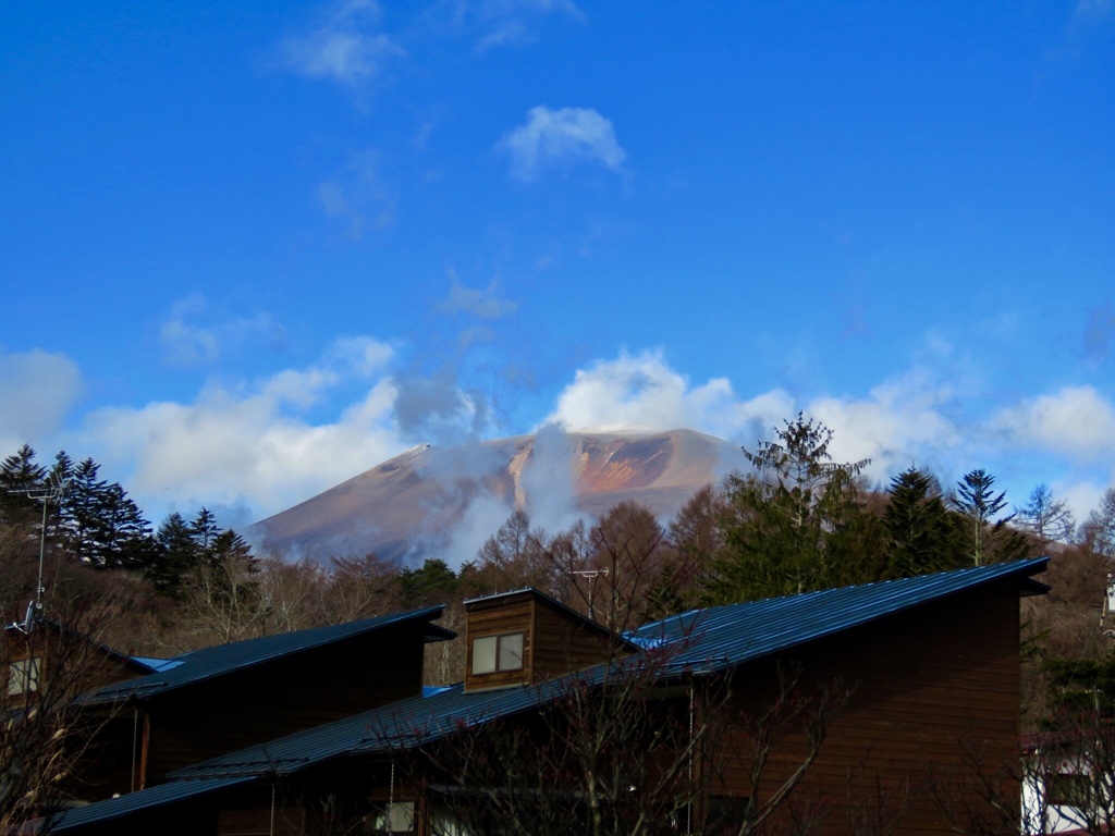 今朝の浅間山