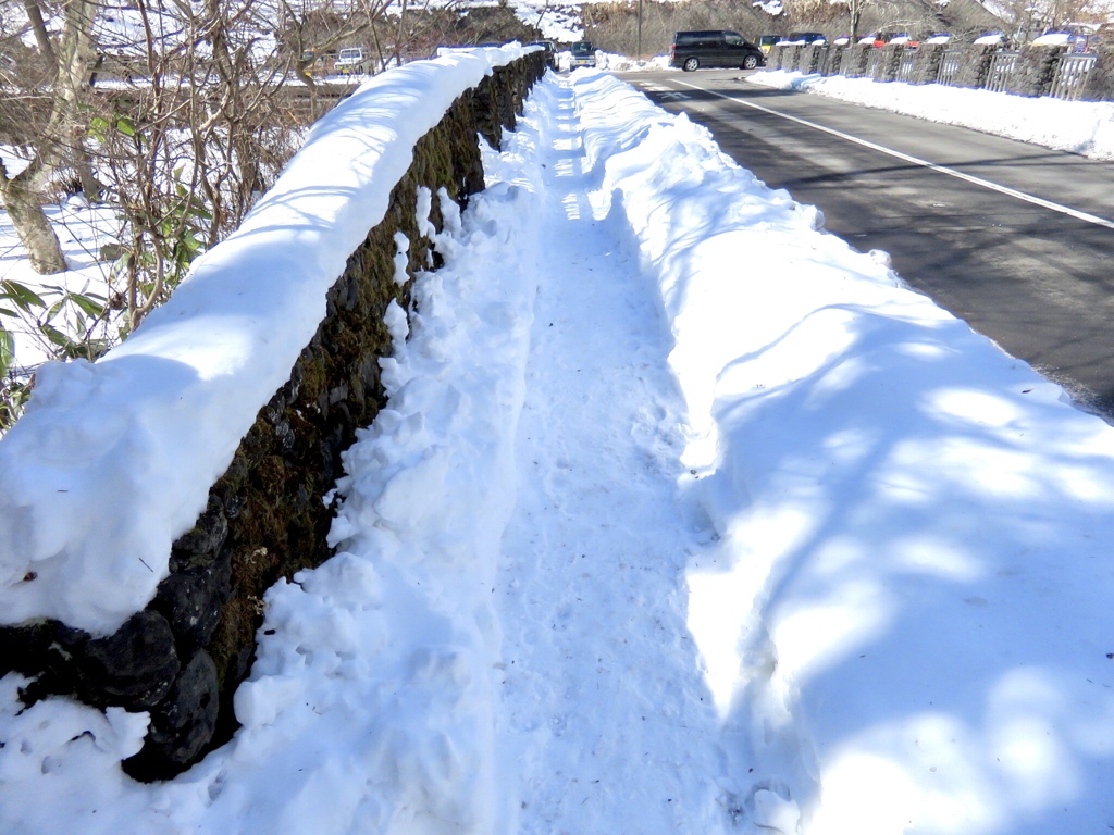 橋の上の歩道