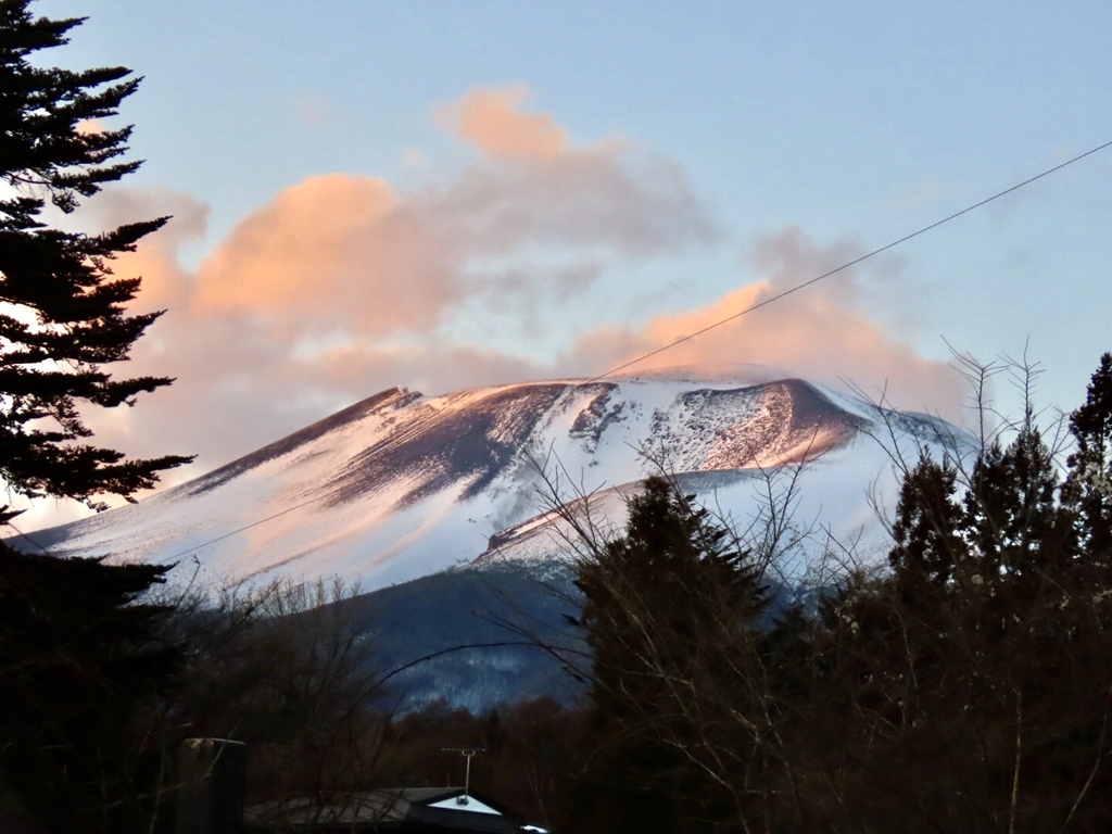 夕陽に染まる