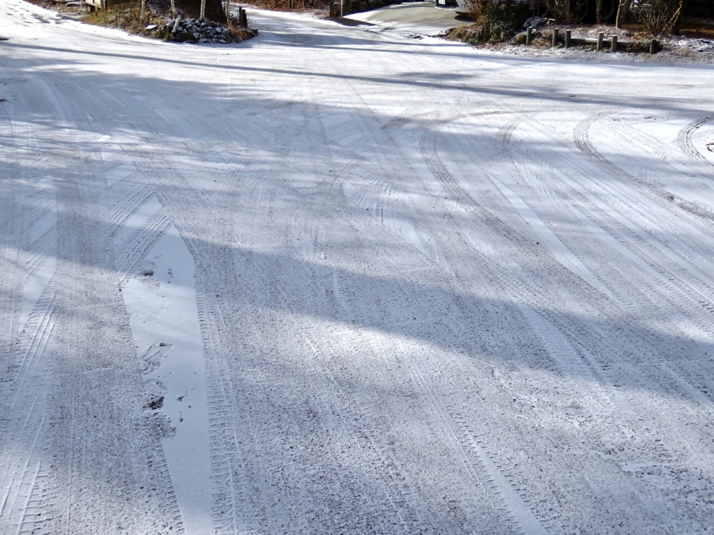 交差点の雪