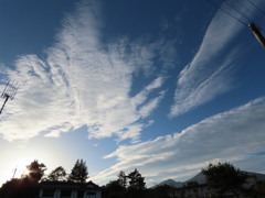 秋の夕方の空②