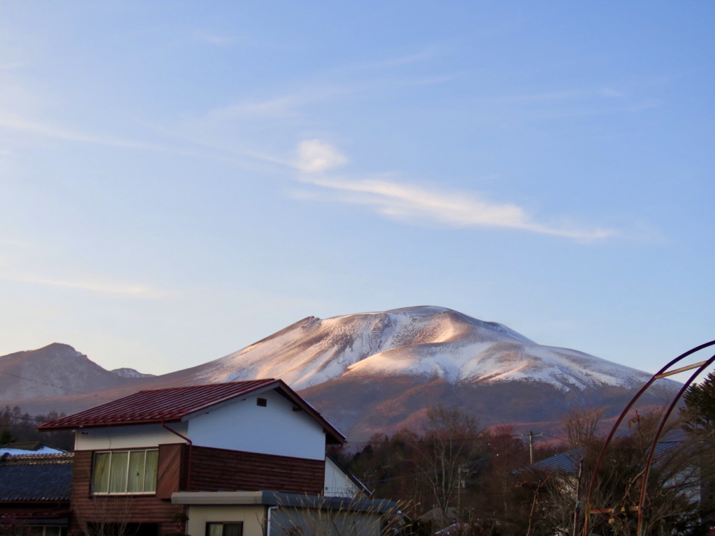 夕方の浅間山