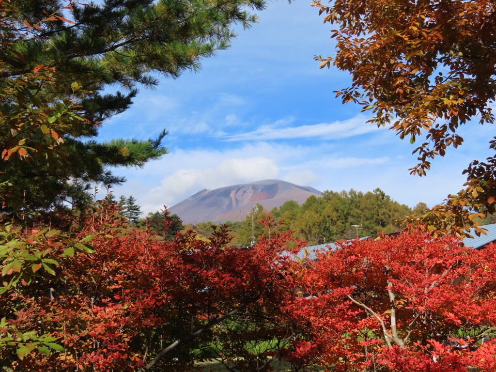 昨日の朝の浅間山