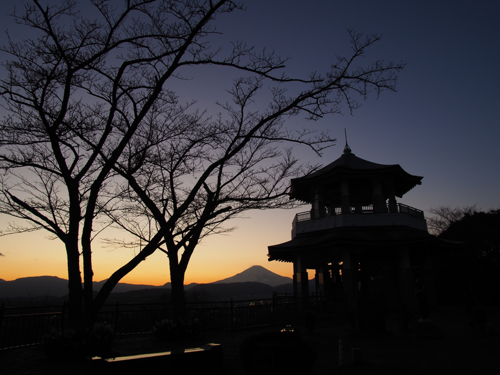 展望台の夕景