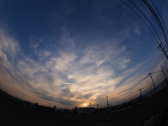 夕空の雲