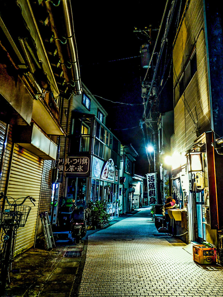 江の島、路地