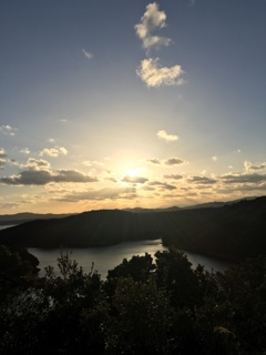 的矢湾の夕日