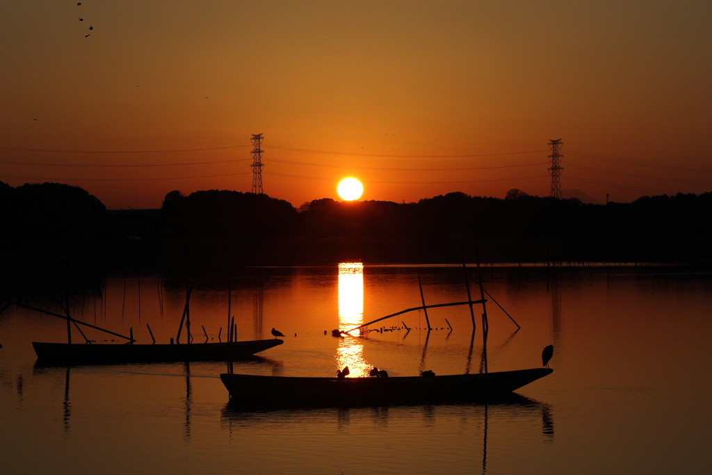 2017-01-02手賀沼夕景２