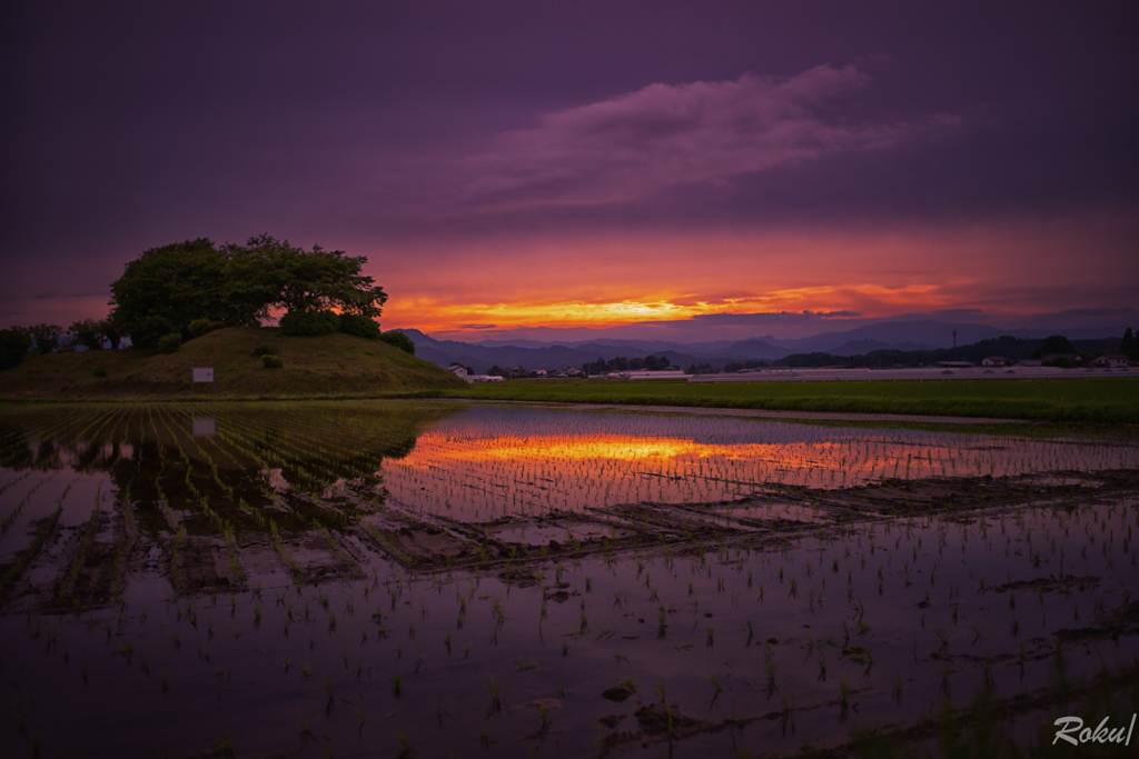 田舎の夕暮れ