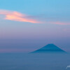 染まる雲と富士山