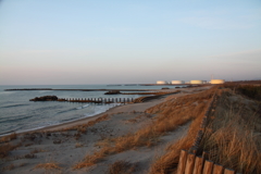 コンビナートの夕暮れ（秋）