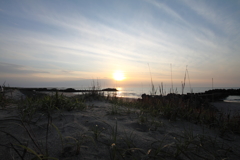 彼方の夕日