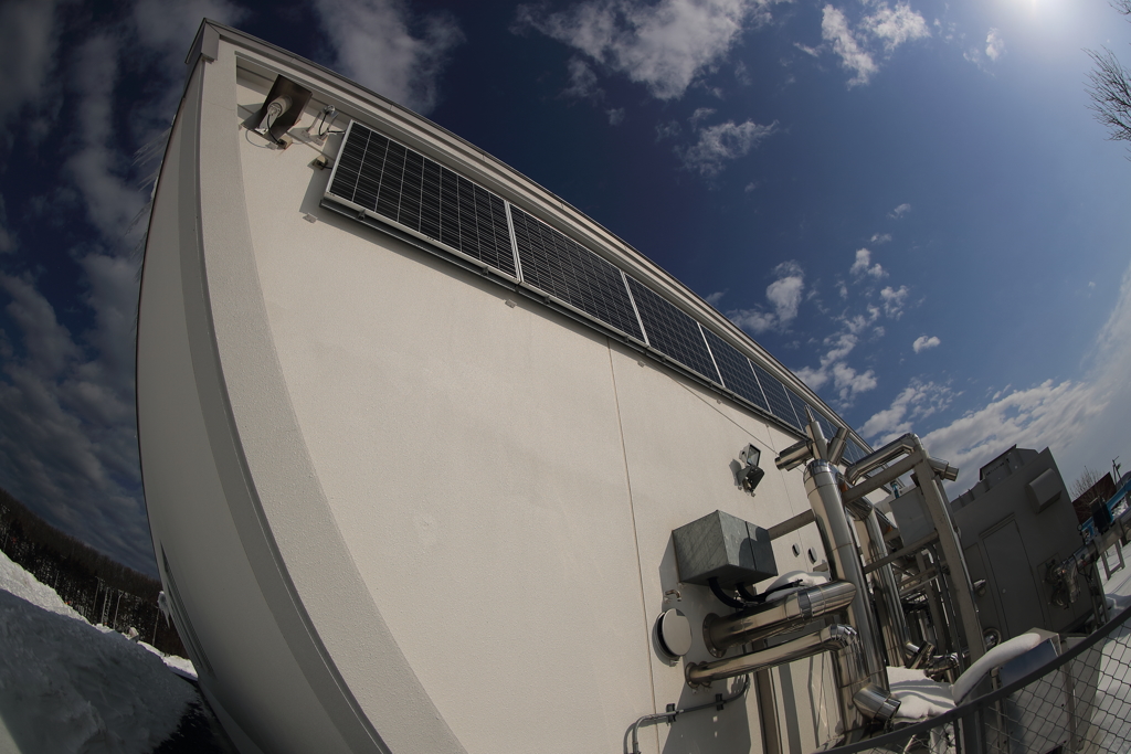 カーリング場の裏