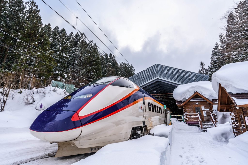 豪雪の板谷駅