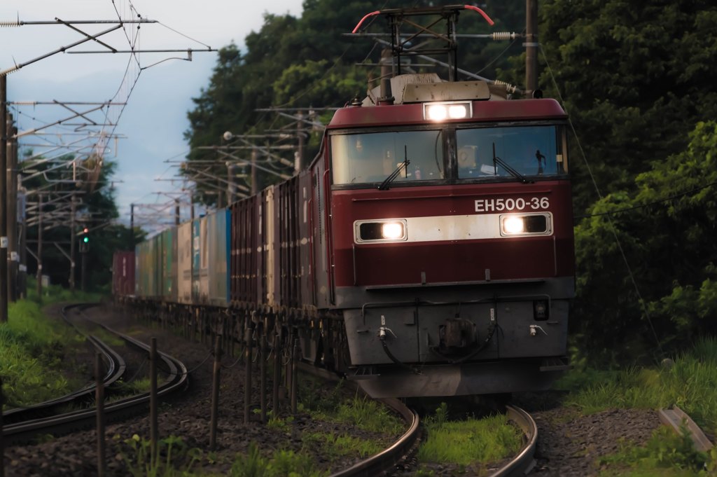 峠のS字を行くEH500-36