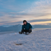 夕焼け目指して一人登山