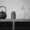 薬缶と茶筒と硝子の花瓶
