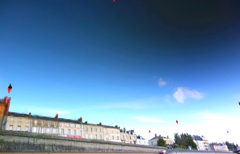 The surface of a Mayenne river